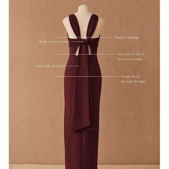 BHLDN womens emerald green London Crepe Dress open back formal maxi gown size 4 - Picture 15 of 15